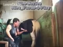 A perverse man is given a black and white horse.